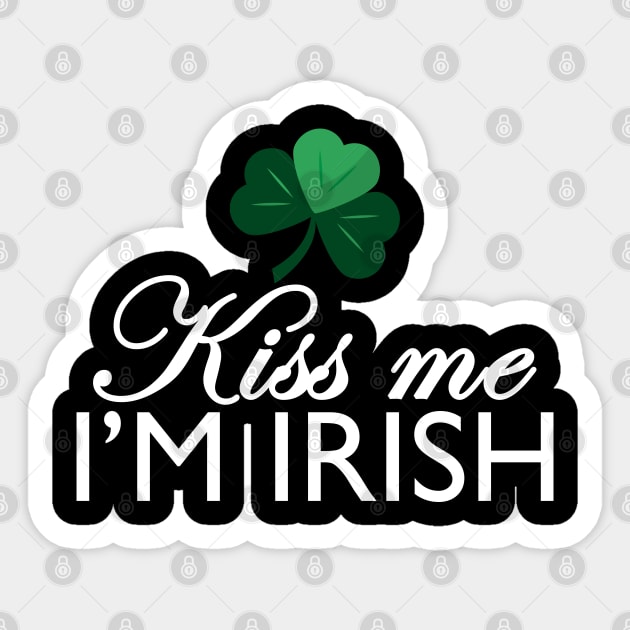 Kiss Me I'm Irish Sticker by Sham